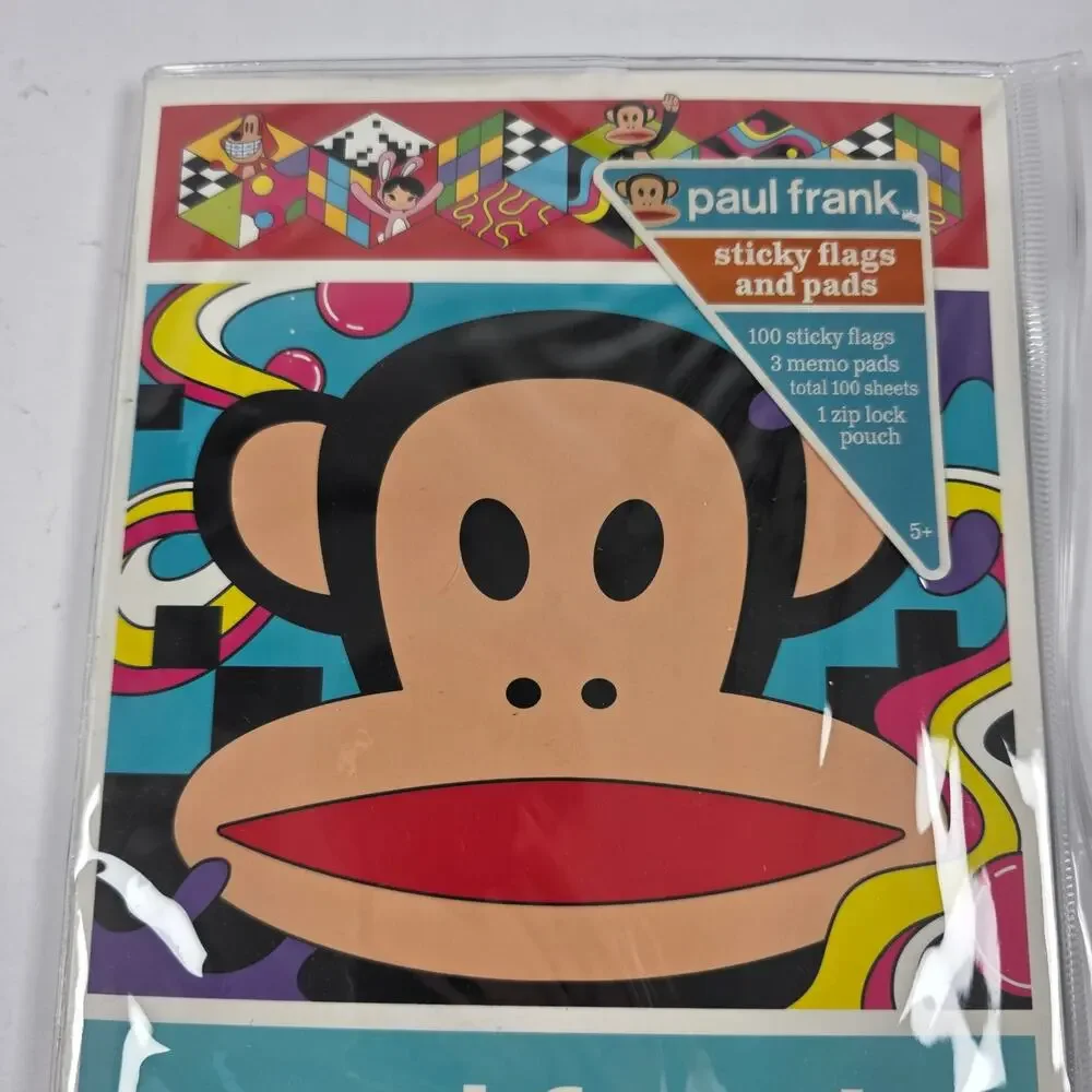 Paul Frank Stationery Set NEW Pencils Erasers Sticky Notes Julius Monkey Lot